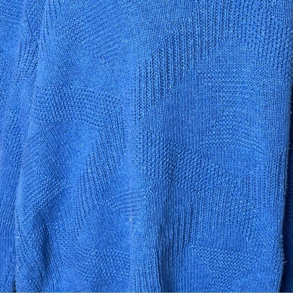 Vintage 90s Puritan Blue Thick Knit Grunge/Academia Crew Neck Sweater 2XL - Picture 3 of 9